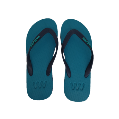 Turquoise & Navy Two Tone Flip Flops | Waves Flip Flops