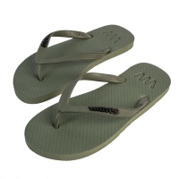 Unisex Khaki Flip Flops, 100% Vegan